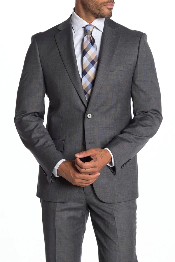 Calvin Klein Malbin Notch Collar Slim Fit Suit SEPARATE Jacket, Size 41r - Grey at Nordstrom Rack