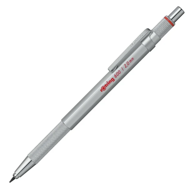 Rotring 600 2mm Drop Pencil Refill, Silver (S0502621)