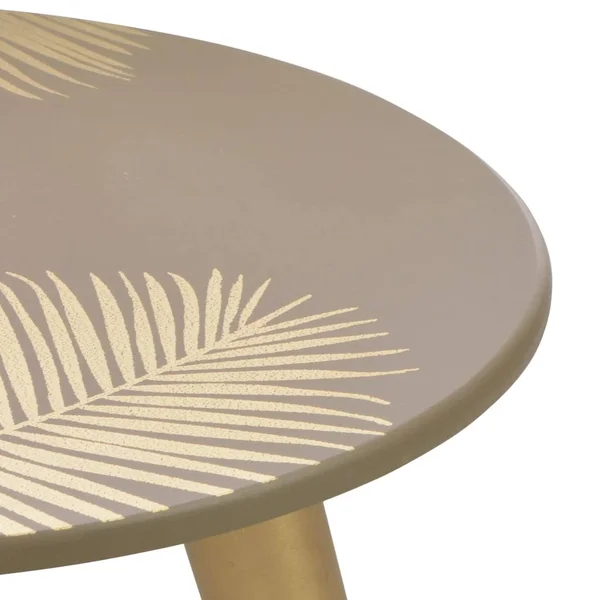 vidaXL Nesting Side Tables 2 Pcs Gold 15.7 inchx17.7 inch /11.8 inchx15.7 inch MDF
