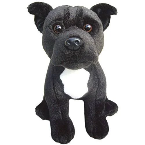 Staffordshire Bull Terrier (Black) Soft Toy 12x22