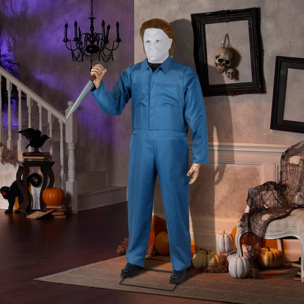 Life-Size Animated Mike Myers Prop - Halloween 2, 71.65" x 22.05" x 25.59"