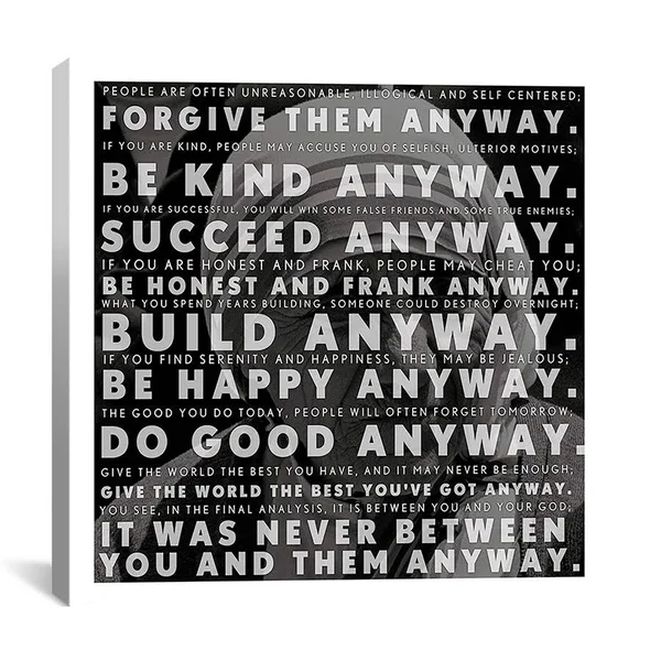 iCanvas 'Mother Teresa Quote' Canvas Art Print