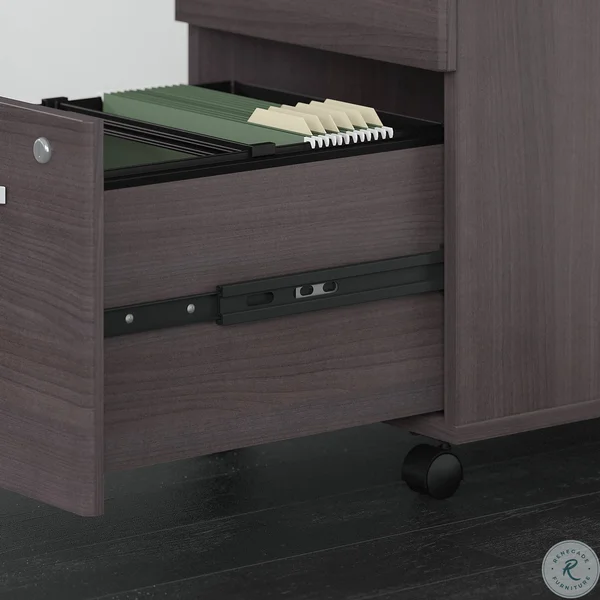 Bush Business Furniture Studio C 3-Drawer Mobile Vertical Filing Cabinet, Storm Gray