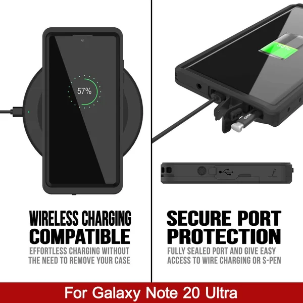 Galaxy Note 20 Case, Punkcase [Extreme Series] Armor Cover w/ Built in Screen Protector [Red] - Red