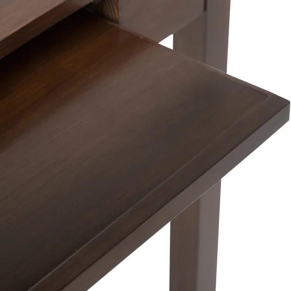 Wyndenhall Essex Solid Wood Contemporary 42 inch Wide Home Office Desk - Russet Brown
