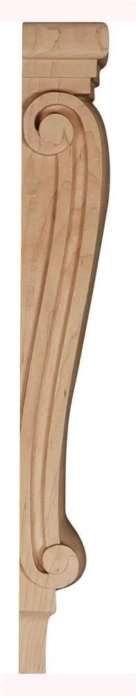 Ekena Millwork CORW06X03X22PTAL 6 1/4x22W x 3x22D x 22x22H Large Traditional Pilaster Corbel, Alder