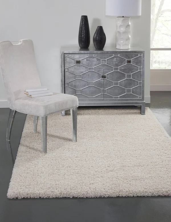 Abacasa Comfort Shag Area Rug - White