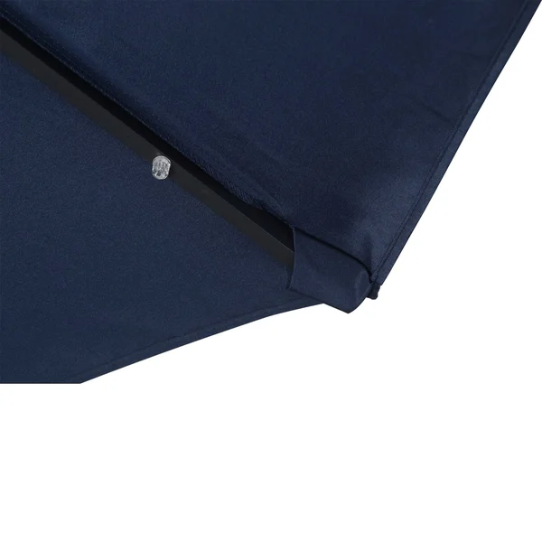 Ainfox 9ft Patio Umbrella with LED Lights & Round Base - Blue - 9 x 9 x 7.61ft