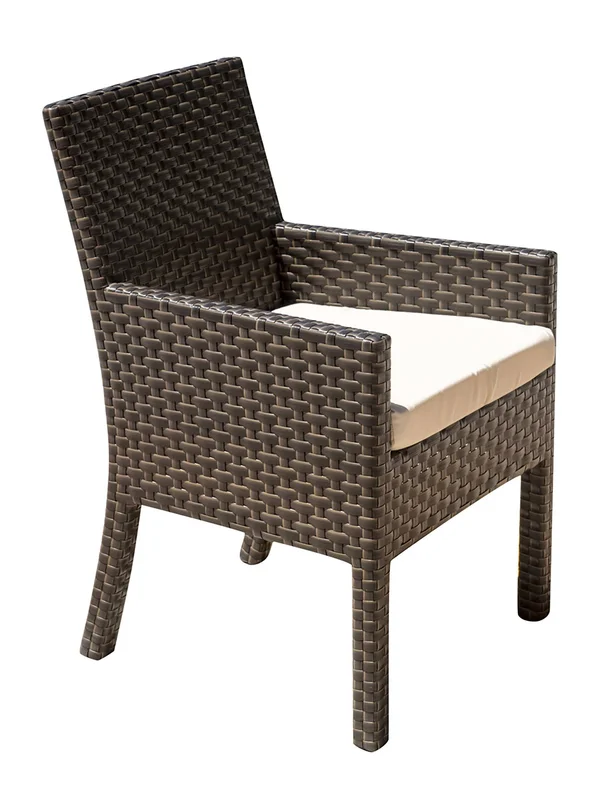 Fiji Stackable Armchair with Cushion - Hospitality Rattan Patio 901-3347-ATQ-AC-CUSH/SU-732