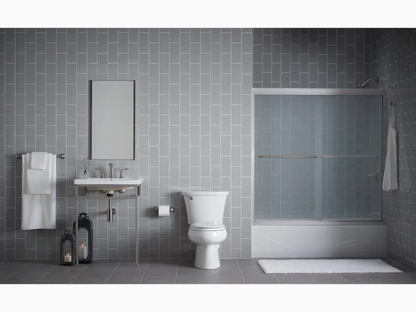 Kohler K-716-96 Villager Bath with Right-Hand Drain, Biscuit