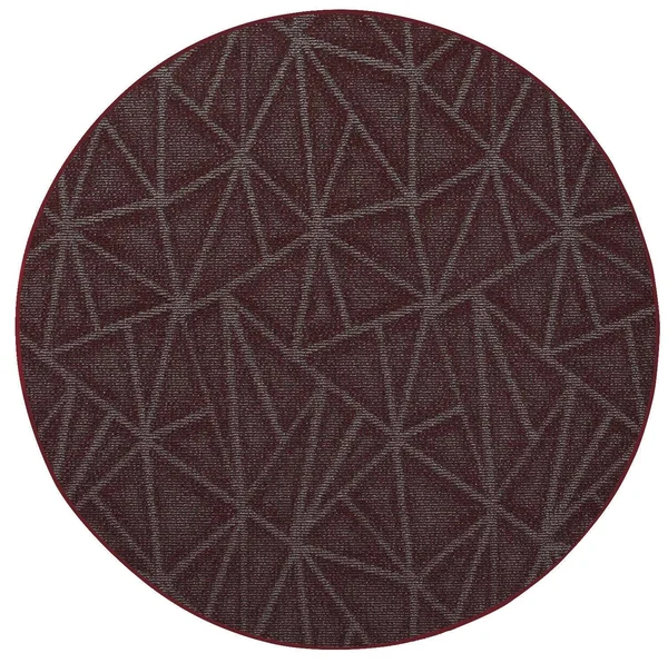 Modern Indoor/Outdoor Commercial Rug - Burgundy - 5& Round, Pet and Kids Friendly Rug. Made in USA, Area Rugs Great for Kids, Pet