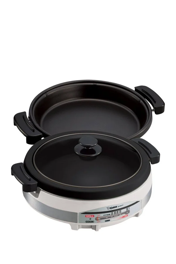 Zojirushi Gourmet d&Expert Stainless Electric Skillet, Black/White