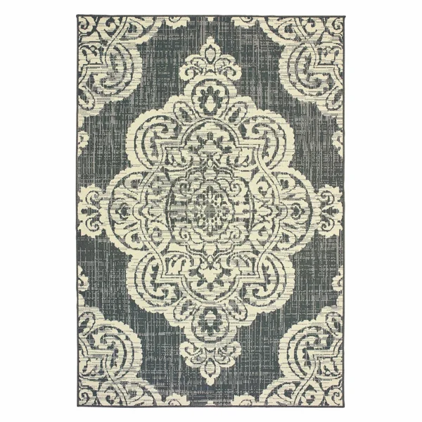 Avalon Home Mackinaw Center Medallion Indoor/Outdoor Area Rug, Size: 6 x 9