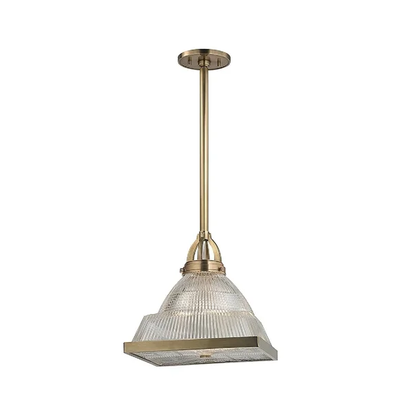 Hudson Valley 4414-AGB Harriman 1 Light Pendant - Aged Brass