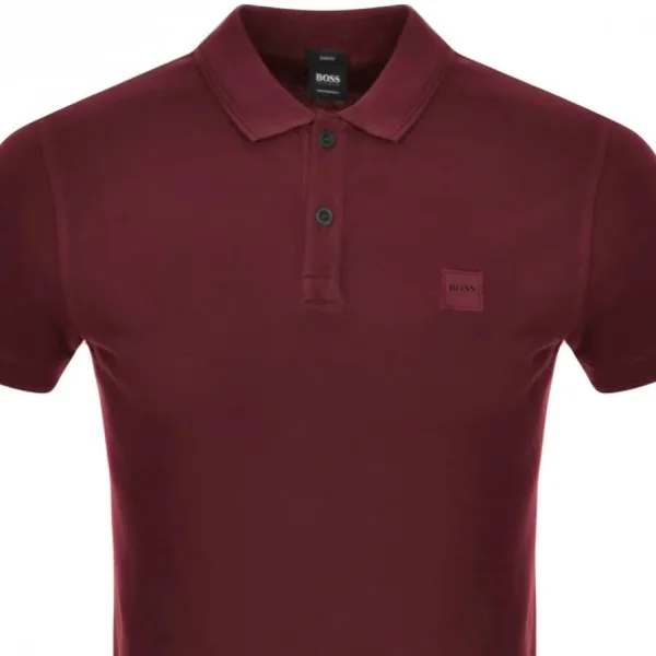 Boss Prime Polo T Shirt Burgundy