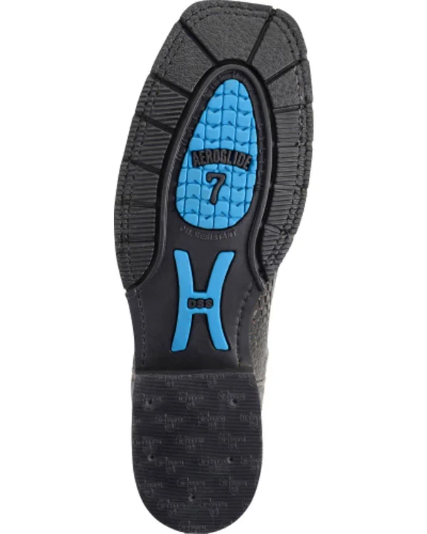 Double H Men's Chocolate Caiman Print Work Boots - Steel Toe