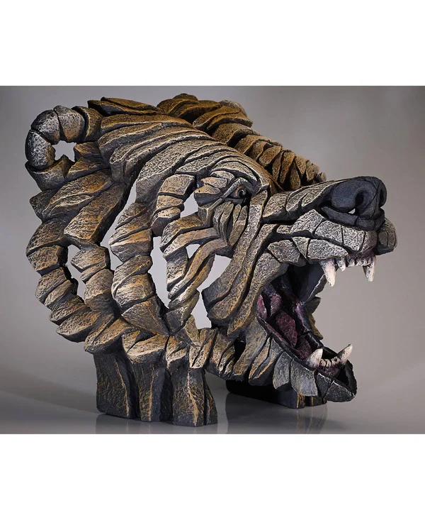 Edge Sculpture Grizzly Bear Bust