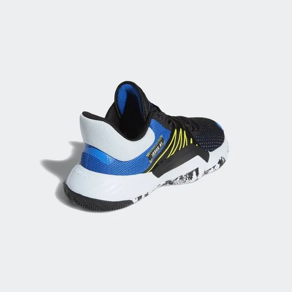 Adidas D.O.N. Issue #1 Core Black/Glory Blue/Shock Yellow Grade School Kids& Basketball Shoes, Size: 3.5