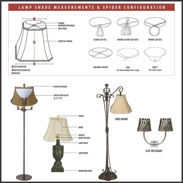 Royal Designs Antique Gold with Decorative Trim 5-Inch Scallop Bell Chandelier Lamp Shades (Set of 6)