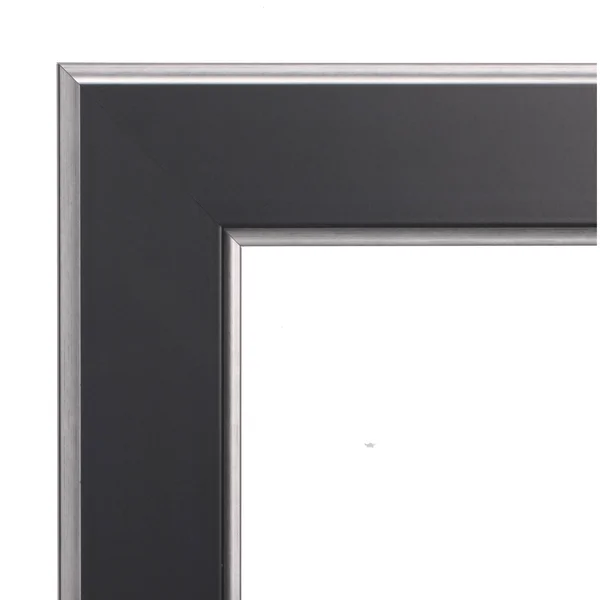 BrandtWorks Silver Accent Black Wall Mirror 32x22 x 36x22