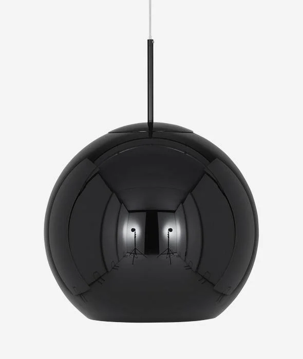 Tom Dixon - Copper Round Pendant Black 25cm