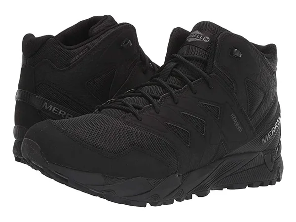 Merrell Agility Peak Mid Tactical Waterproof Boots - Men's Black