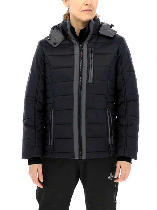 Refrigiwear Women's Pure-Soft Lightweight Insulated Jacket with Removable Hood, Size: 3XL, Black