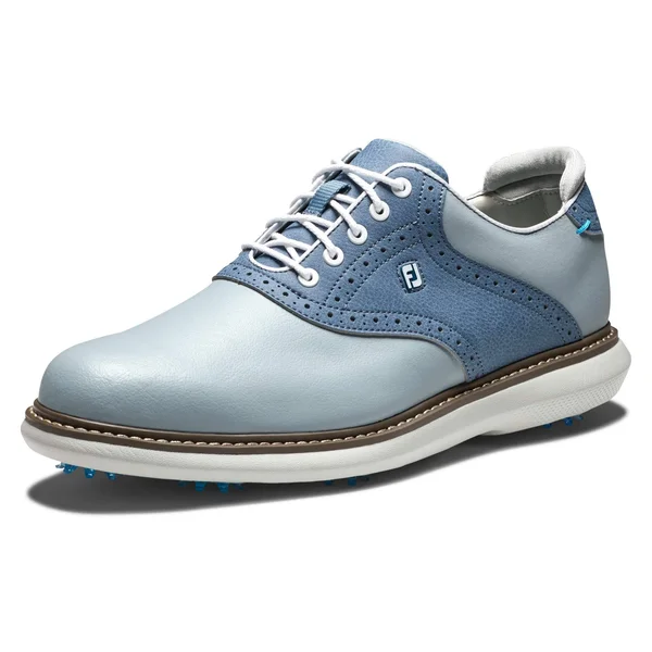 FootJoy Men's Traditions Golf Shoe - Grey/Blue, 7.5