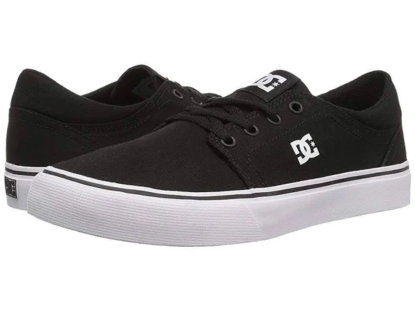DC Shoes Boys Trase TX, Size: 4.5, Black/White