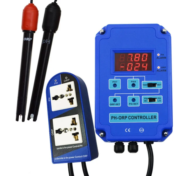 Banggood Digital Ph ORP Meter 2 in 1 Controller Monitor w/ Output Power RELAY Control Electrode Probe BNC for Aquarium Hydroponi