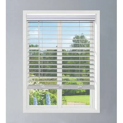 Linen Avenue Custom Cordless Faux Wood Blinds, Flush Inside Mount Symple Stuff Blind Size: 38W x 60L