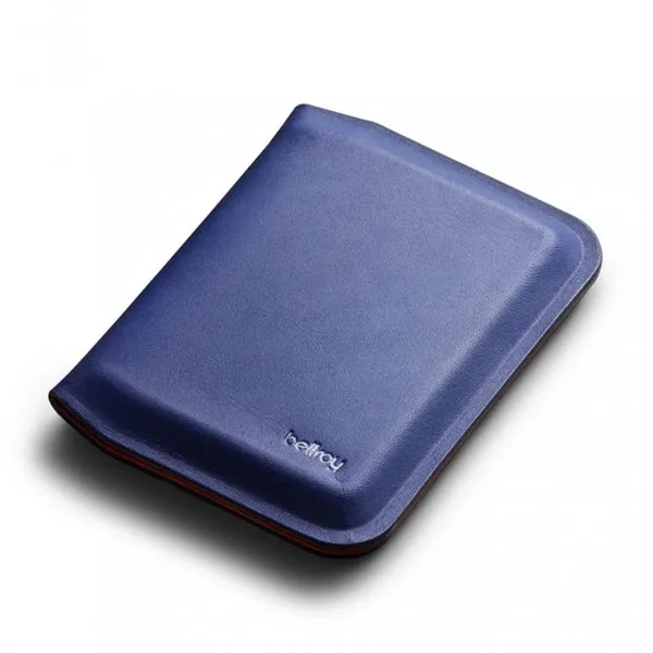 Bellroy Apex Slim Sleeve, Slim Molded Leather Wallet, Indigo
