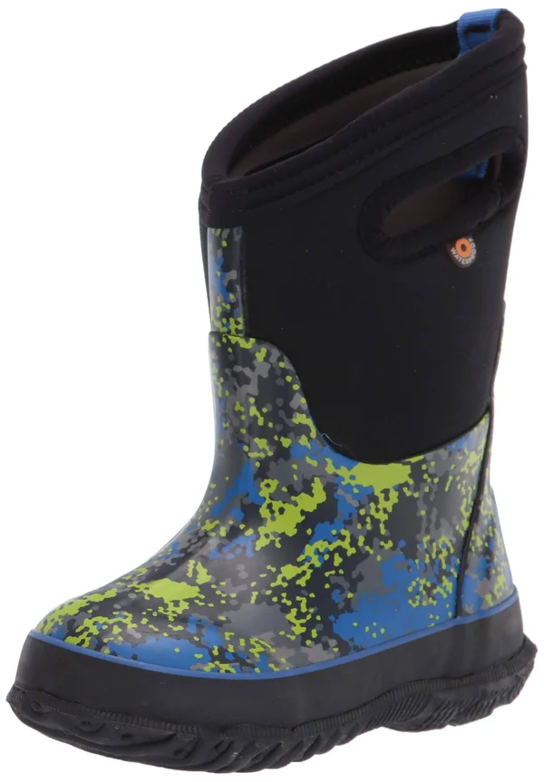 Bogs Youth Classic Micro Camo Boot - 4 - Blue Multi