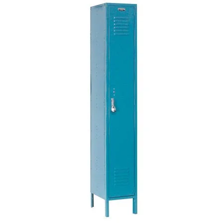 Global Industrial 652072BL 15 x 18 x 72 in. Single Tier Paramount Locker with 1 Door Ready to Assemble Blue