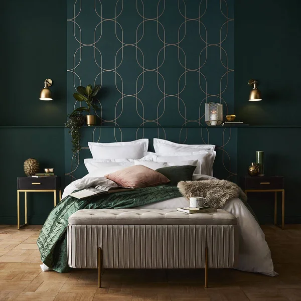 Graham & Brown Palais Green & Copper Wallpaper