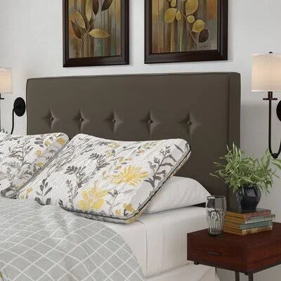 Tiffin Upholstered Panel Headboard Charlton Home Size: California King, Upholstery: Charcoal