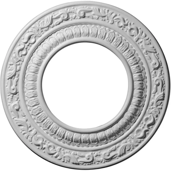 8 1/8x22OD x 4 1/8x22ID x 1/2x22P Andrea Ceiling Medallion (Fits Canopies Up to 4 1/8x22), Hand-Painted Pewter