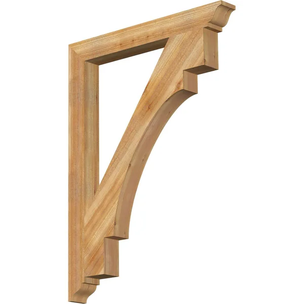 Ekena Millwork 4x22W x 36x22D x 48x22H Merced Traditional Rough Sawn BRACKET - Western Red Cedar