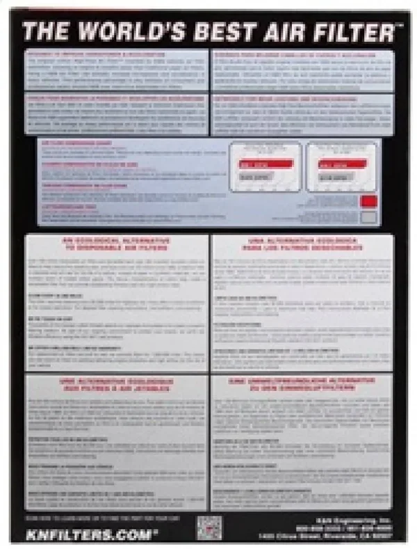 Ku0026N KA-9098 Air Filter