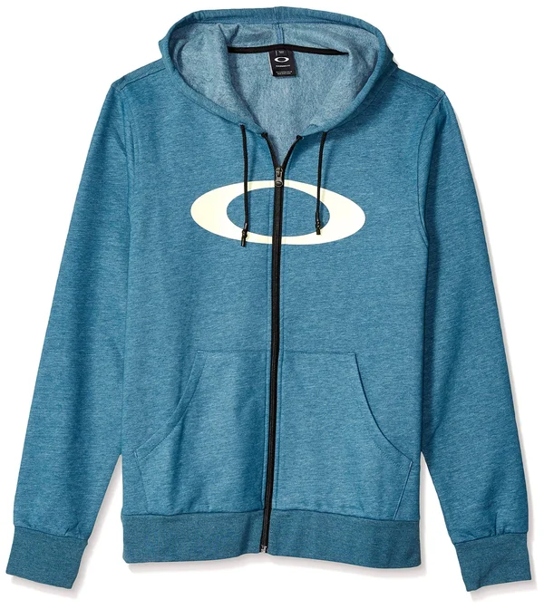 Oakley Men's Ellipse FZ Hoodie, Blue Coral Heather, M