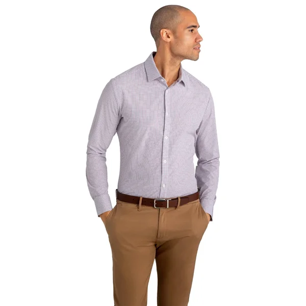 Mizzen + Main Finch Woven Dress Shirt - Blue - XL- Trim