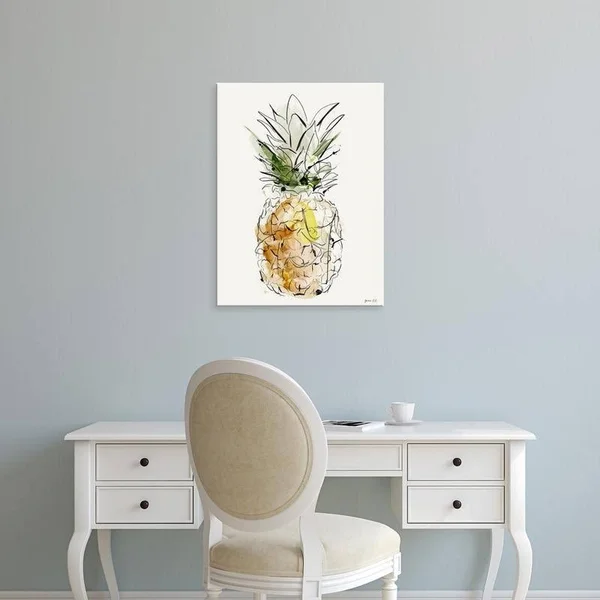 Easy Art Prints Green Lili's 'Pineapple' Premium Canvas Art (32 x 24)