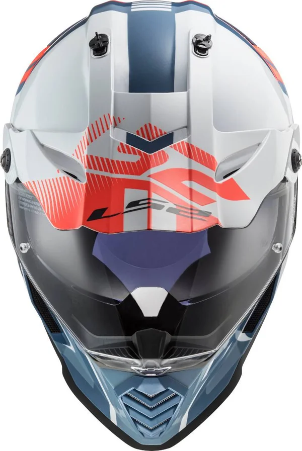 LS2 - Helmet MX436 Pioneer Evo Evolve White, Cobalt - Size L