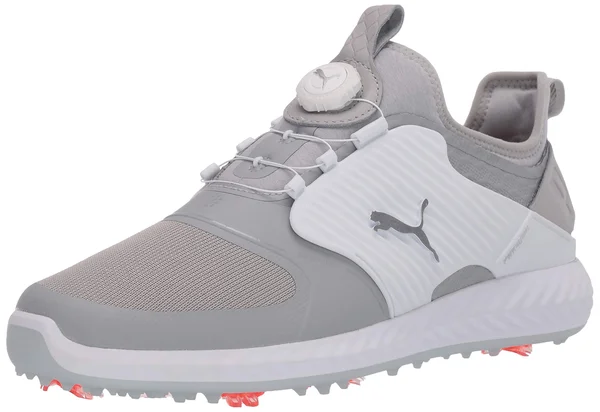 Puma Ignite PWRADAPT Caged Disc Gray/White Golf Shoes