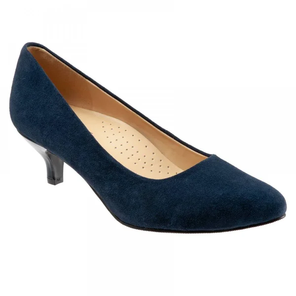 Trotters Kiera Pumps, Women's, Navy Suede, Size: 8