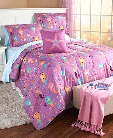 Mermaid or Unicorn Comforter Sets - Mermaid Twin