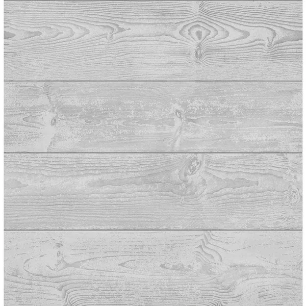 Scott Living 30.75-sq ft Grey Vinyl Textured Wood 3D Self-Adhesive Peel and Stick Wallpaper in Gray - SLW3402