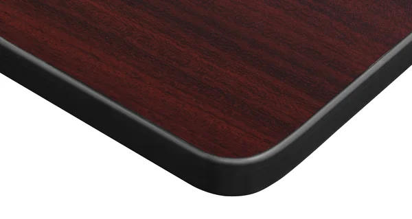 Regency Kee 42x22 Square Height Adjustable Moblie Classroom Table - Mahogany & 4 Andy 18-in Stack Chairs- Navy Blue