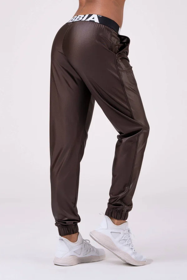 Nebbia Sports Drop Crotch Pants 529 Brown, L