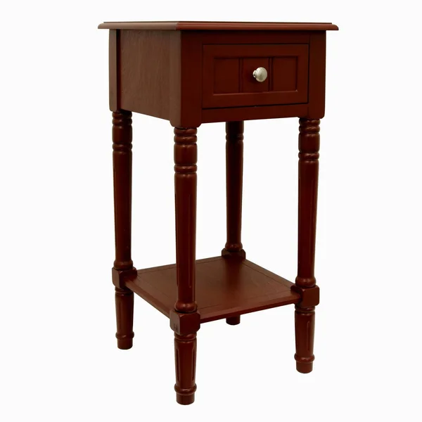 Decor Therapy Square Accent Table, Red, 14 x 14 x 28 in